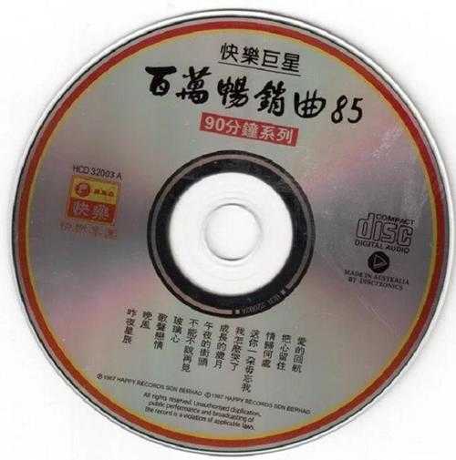 群星《快乐巨星百万畅销曲85》2CD[WAV+CUE]